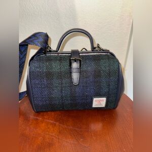 Harris Tweed Purse Sta Doctor Bag Blue